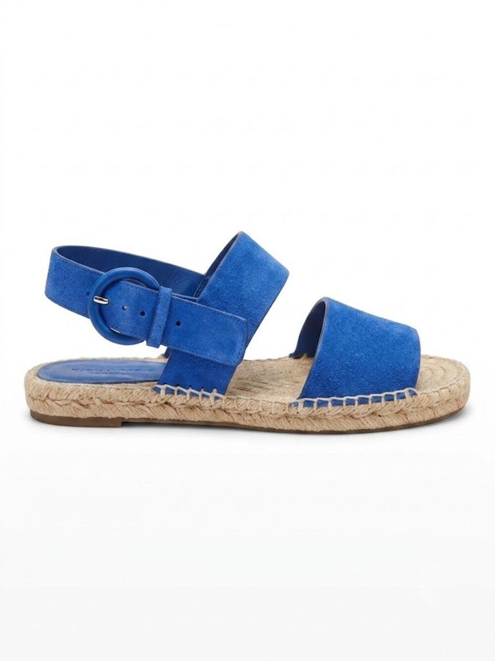 Celine Suede Espadrilles Blue Jute Trim Flats Sandals Vacation Resort Wear sz 38